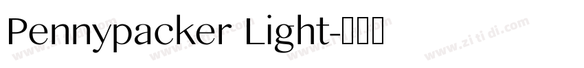 Pennypacker Light字体转换 Pennypacker Light字体转换